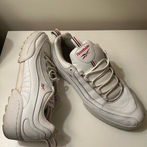 Reebok Men's White and Red Sneakers